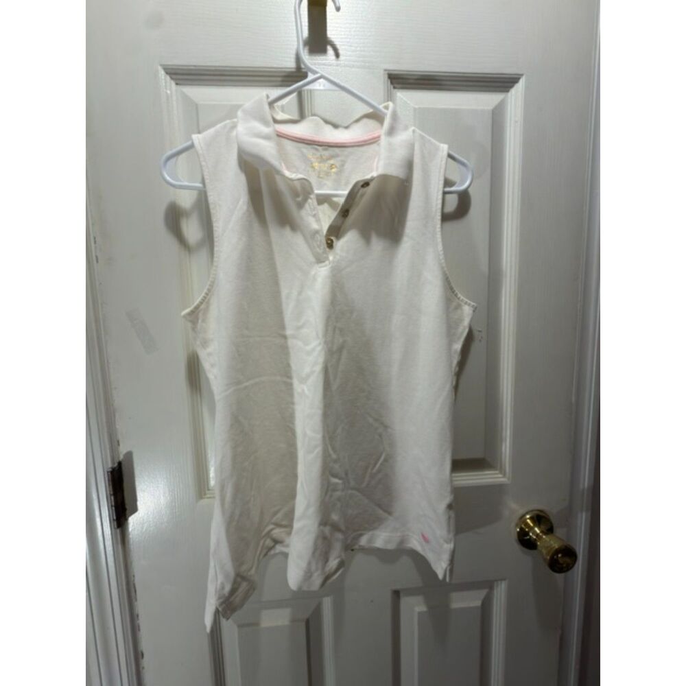Lilly Pulitzer Luxetic White Sleeveless Size Medium